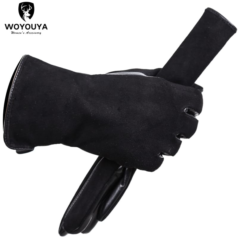 Women's Gloves Apparel Accessories suede women's leather gloves,Comfortable sheepskin gloves women,Keep warm winter gloves-0717