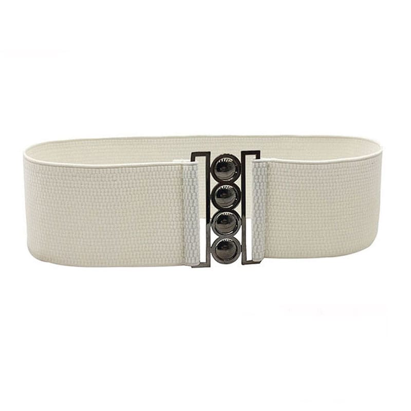 Women Waist Belt Silver Metal Buckle Wide Belt Elastic Waistband Apparel Accessories Corset Belt Waist Belt Women Dress Belt