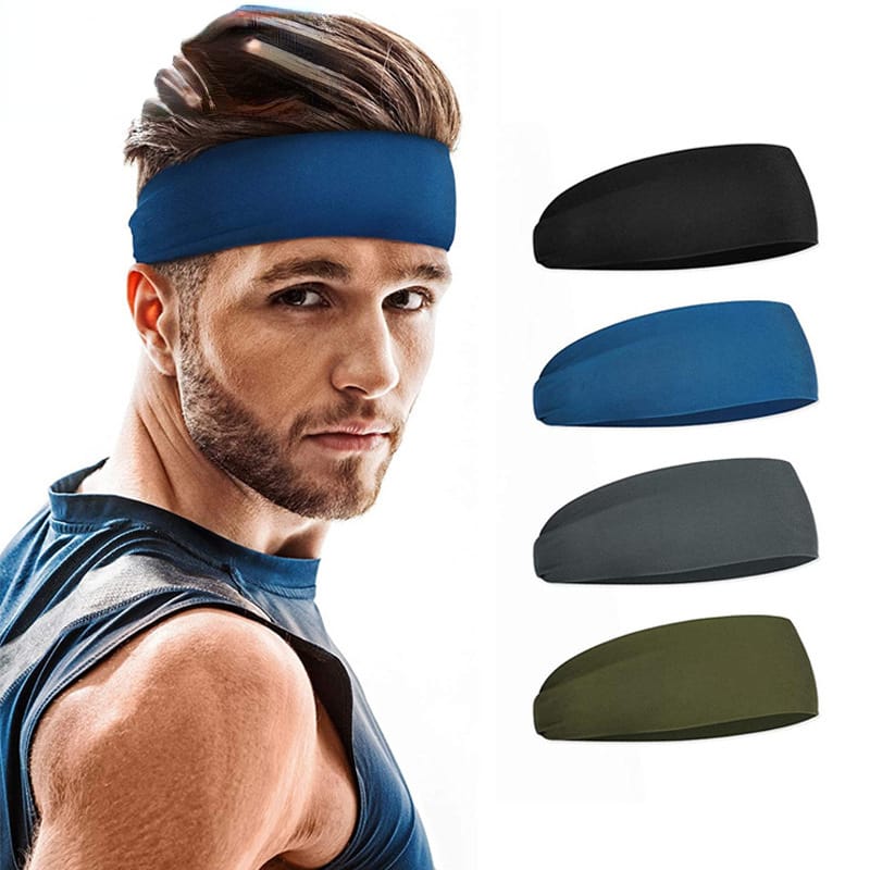 Sport Hairbands for Man Elastic Nylon Absorb Sweat Forehead Headbands Outdooring Running Ball Game Hairbands Apparel Accessories