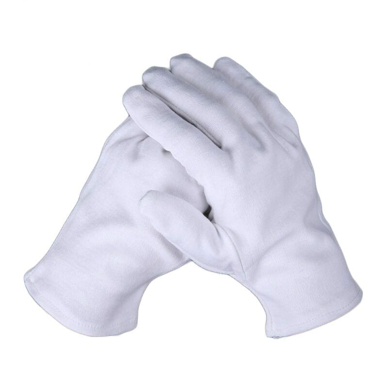 1 Pairs White Cotton Gloves Work for Dry Hands Handling Film SPA Gloves Ceremonial Inspection Gloves Apparel Accessories Gloves