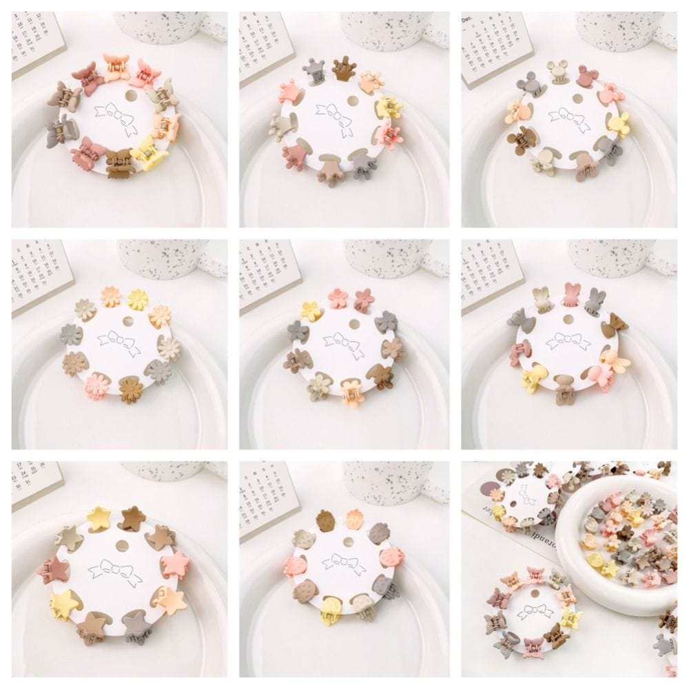 10 Pcs/Set Acrylic Bangs Hairpin Women Headwear Sweet Girl Hair Claw Fashion Gripper Children Headdress Apparel Accessories