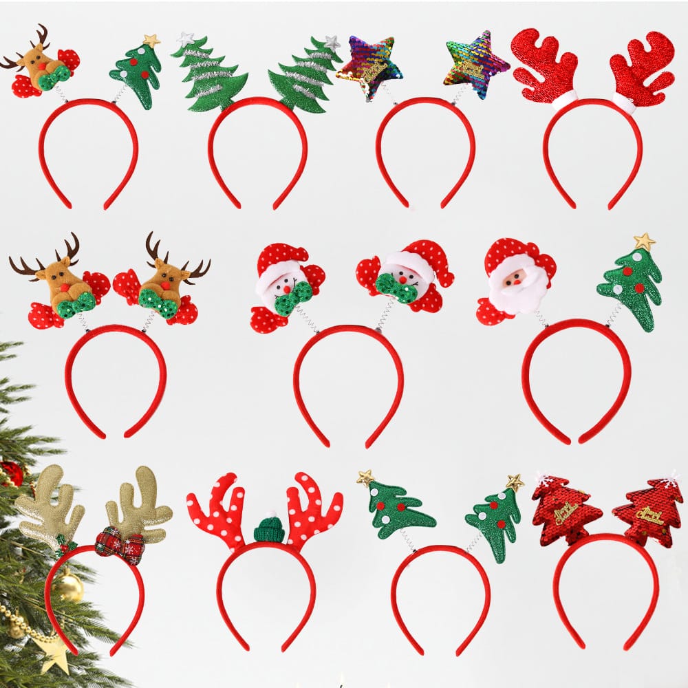Christmas Elk Hair Band Headwear Christmas and New Year Party Headwear Deer Horn Cosplay Apparel Accessories