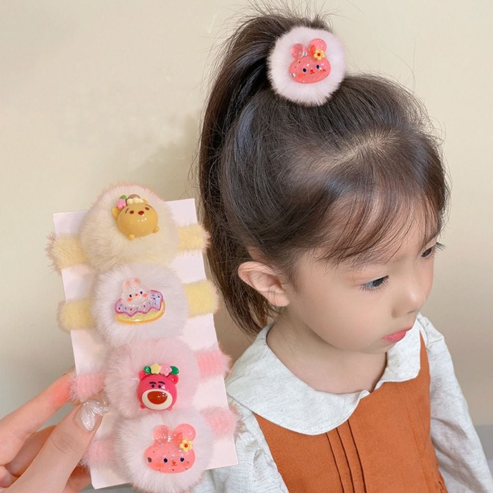 Simple Girly Heart Cartoon Doll Rubber Band Lovable Interesting Ugly Doll Hair Rope High Elastic Ponytail Holder Headdress
