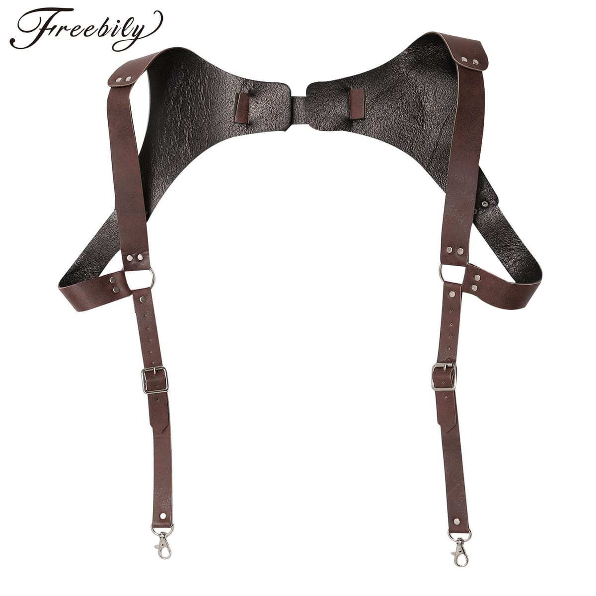 Men's Suspenders Vintage Leather Straps Braces Suspender Men Harness Punk Chest Shoulder Belt Strap Fashion Apparel Accessories