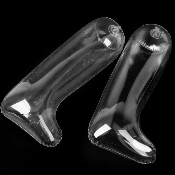 Plastic Footful Inflatable Boot Shoe Tree Shaper Inserts Support Stand Holder Apparel Accessories for mid-calf Boot Clear 30cm