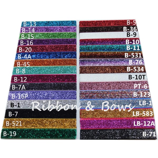 5/8" Glitter Elastic Bands DIY elastic Craft Supplies Apparel Sewing Accessories FOE headband hair Elastic webbing 5Yards/color