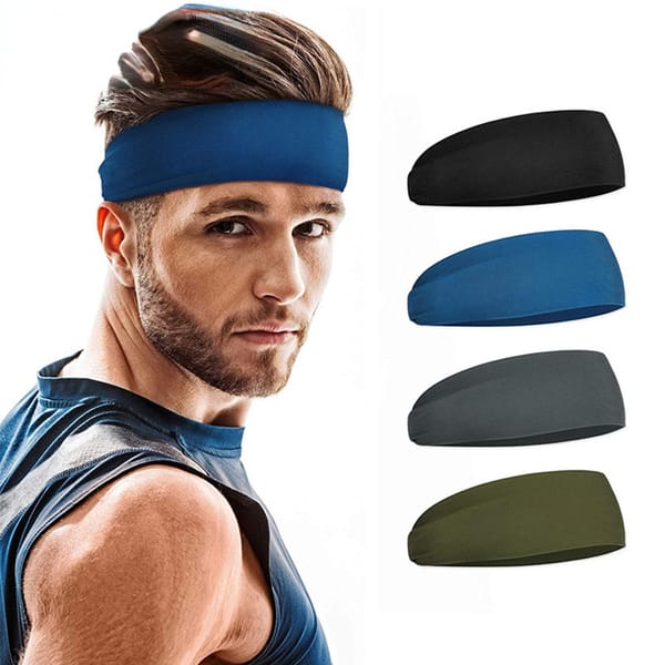 Sport Hairbands for Man Elastic Nylon Absorb Sweat Forehead Headbands Outdooring Running Ball Game Hairbands Apparel Accessories