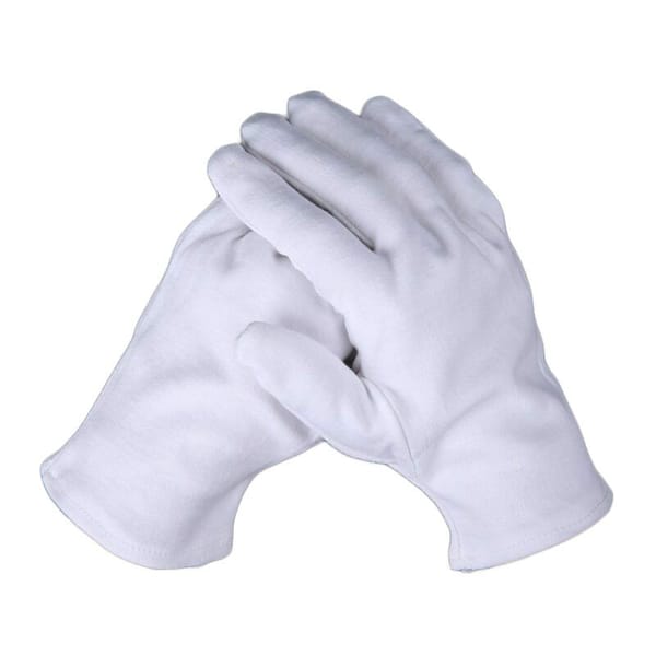 1 Pairs White Cotton Gloves Work for Dry Hands Handling Film SPA Gloves Ceremonial Inspection Gloves Apparel Accessories Gloves