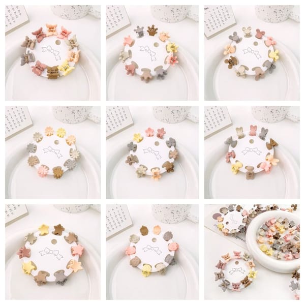 10 Pcs/Set Acrylic Bangs Hairpin Women Headwear Sweet Girl Hair Claw Fashion Gripper Children Headdress Apparel Accessories