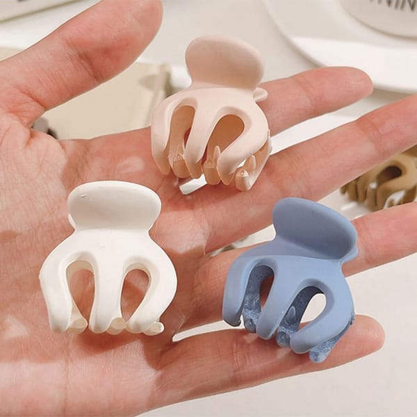 1 Pc Plastic Korean Style Hair Clip Solid Color MIni Hairpin Pumpkin Hairpin Vintage Girls Hairpin Elegant Apparel Accessories