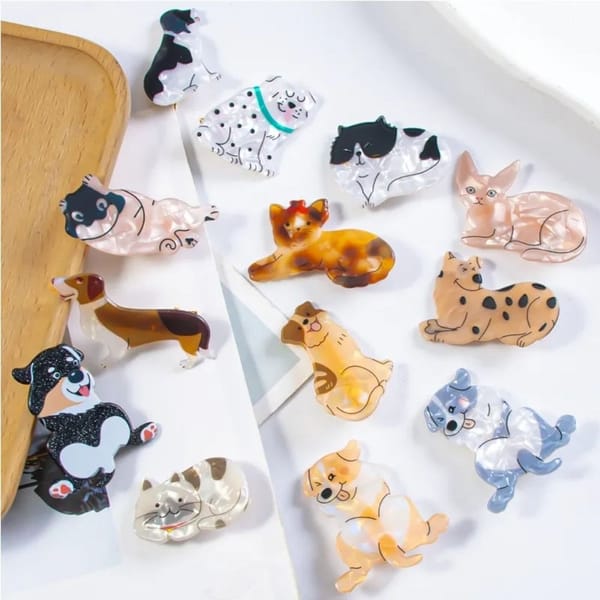 1 Pc PVC Side Clip Personalized Hair Claw Animal Hairpin Persian Cat Headwear Cartoon Headdress Creative Apparel Accessories