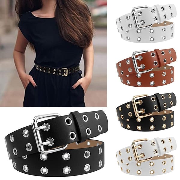 Fashion Sweater Overcoat Apparel Accessories PU Leather Punk Waist Belt Adjustable Jeans Girdles Goth Waistband