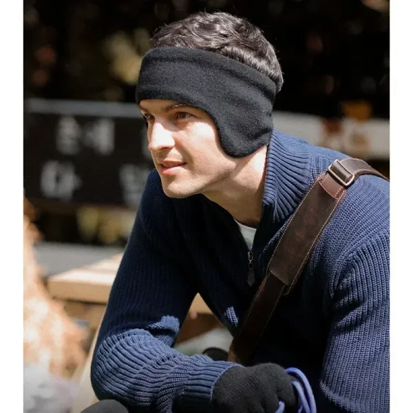 2024 Fashion Winter Skiing Earmuffs Men Outdoor Sport Riding Windproof Double Layer Warm Headwear Earmuffs Ear Warmers Hair Band