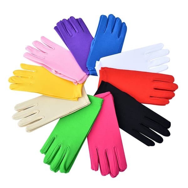 Women Milk Silk Stretch Gloves Thinness Breathable Short Glove Solid Color Evening Party Performance Mittens Apparel Accessories