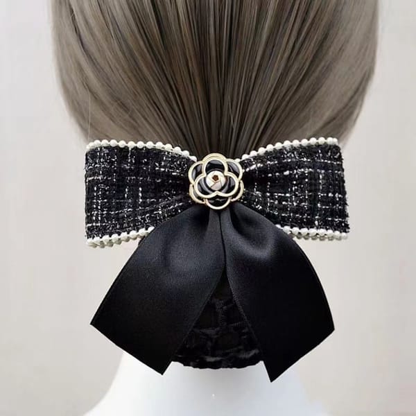 1 Pc Cloth Alloy Bowknot Ponytail Clip Vintage Hair Clip Sweet Airline Stewardess Headwear Apparel Accessories Gift For Girls