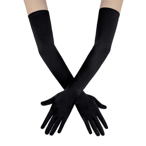 Apparel Accessories Satin Long Finger Mittens Solid Color Full Finger  Gloves Women Long Gloves Arm Warmer Party Formal Gloves