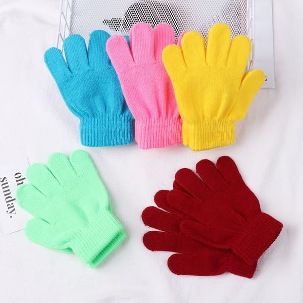Hot Boy Girl Kids Stretch Glove Children Knitted Apparel Accessories